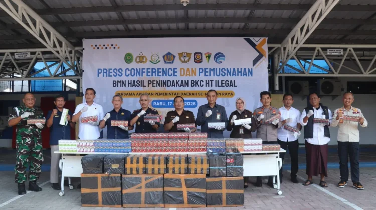 Pemkab Madiun Dukung Pemusnahan Jutaan Batang Rokok Ilegal