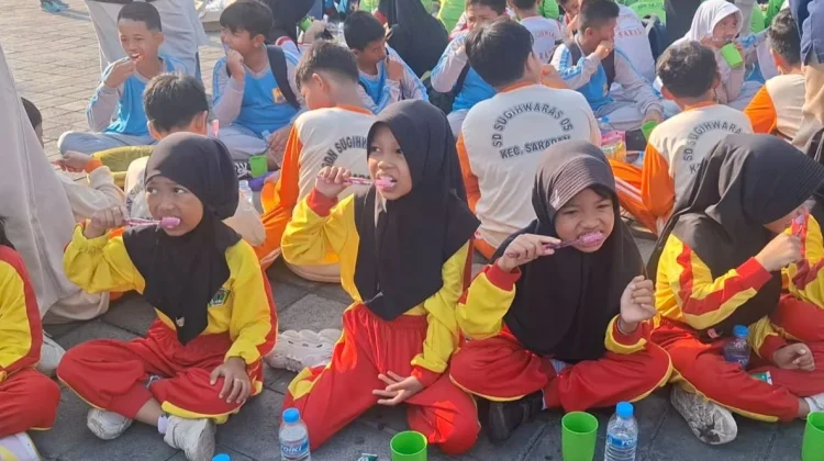 1.000 Anak di Kabupaten Madiun Ikuti Aksi Sikat Gigi Bersama
