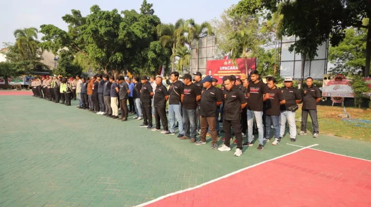 Ratusan Personel Amankan Pengesahan Warga Baru PSHT di Magetan
