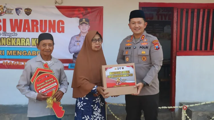 Polres Magetan Renovasi dan Berikan Bantuan salah Satu Warga Pelaku UMKM