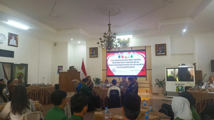 BEM Kampus dan Ormas Pemuda se-Magetan Ngopi dan Diskusi Bareng Forkopimda