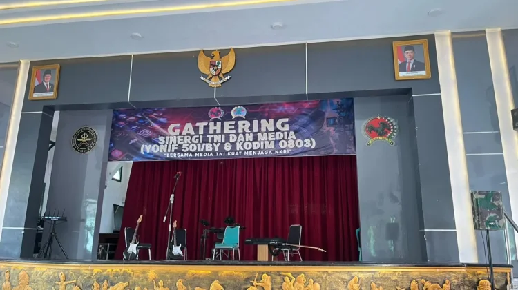 Yonif 501/Bajra Yudha bersama Kodim 0803/Madiun Gelar Media Gathering
