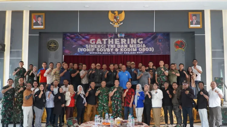 Yonif 501/Bajra Yudha bersama Kodim 0803/Madiun Gelar Media Gathering