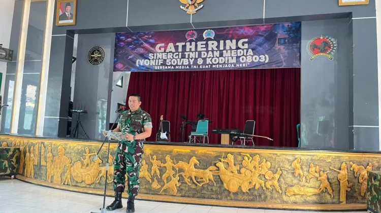 Yonif 501/Bajra Yudha bersama Kodim 0803/Madiun Gelar Media Gathering