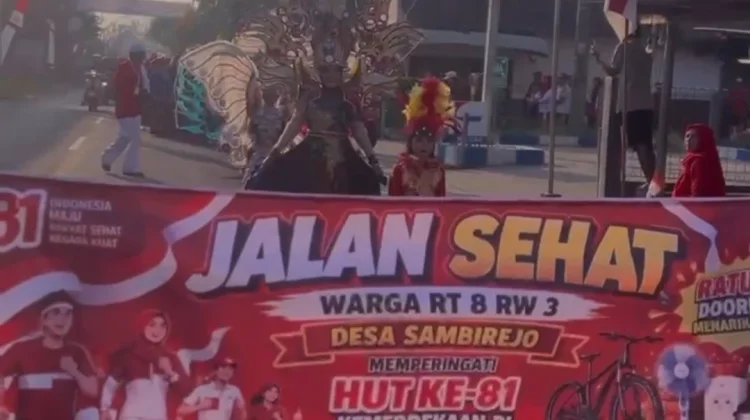 MERIAH! Ratusan Warga RT 8 Ikuti Jalan Santai dan Mini Carnival Peringatan HUT RI