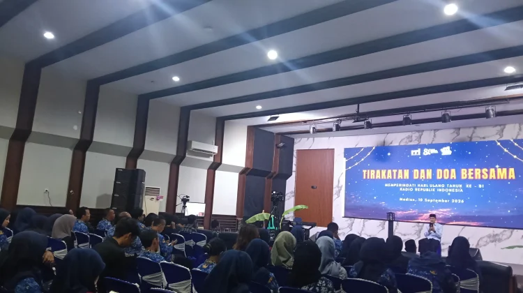 HUT ke 81 RRI, LPP RRI Madiun Gelar Tirakatan dan Doa Bersama