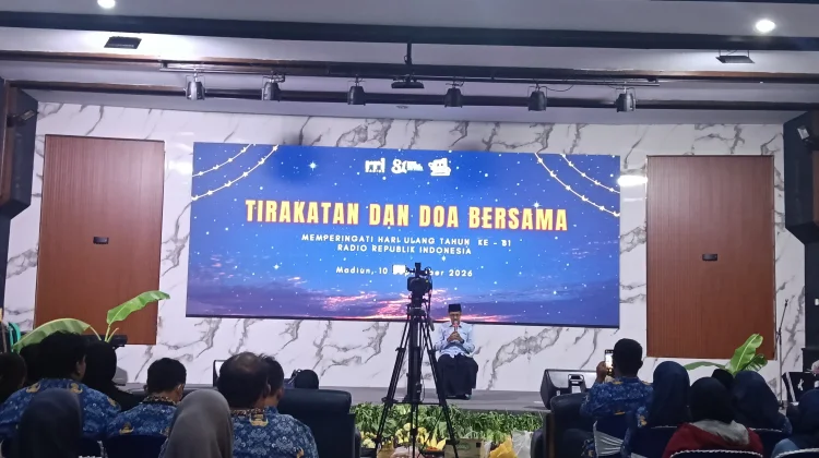 HUT ke 81 RRI, LPP RRI Madiun Gelar Tirakatan dan Doa Bersama
