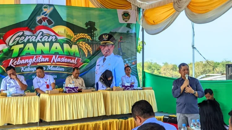 Perkuat Lumbung Pangan, Pemkab Madiun Laksanakan Gerakan Tanam Serempak