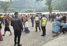 H+1 Lebaran, Polres Magetan Tingkatkan Pengamanan di Telaga Sarangan