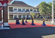 Unjuk Bakat, Polwan Polres Pacitan Meriahkan HUT Bhayangkara ke-80 dengan Tari