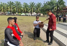 Prosesi Siraman Air Bunga, Penanda Pusdiklat Calon Paskibraka Kota Madiun Dimulai
