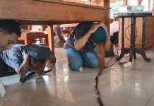 Gelar Simulasi, BMKG Adakan Sekolah Lapang di Magetan Ingatkan Potensi Gempa Darat