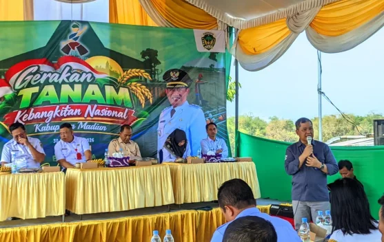 Perkuat Lumbung Pangan, Pemkab Madiun Laksanakan Gerakan Tanam Serempak