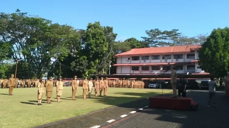 Apel Perdana Pemkab Minut usai Libur Panjang