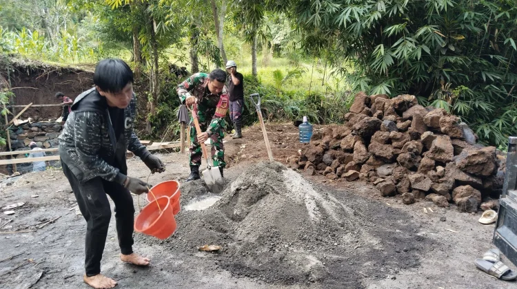 Jembatan Sungai Abuang di Wioi Dua Capai 43,25 Persen, Kodim 1302 Kawal Pembangunan