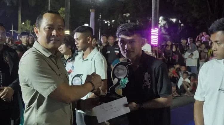 Moment Lari 100 meter sprint Piala Kapolres Bitung