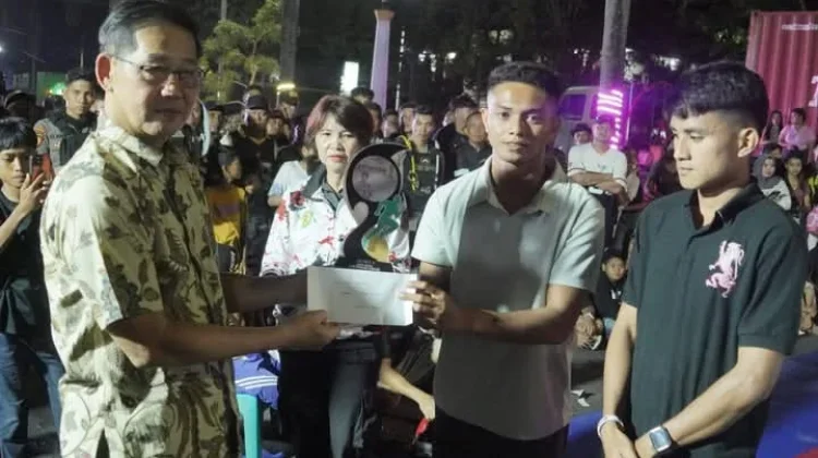 Moment Lari 100 meter sprint Piala Kapolres Bitung