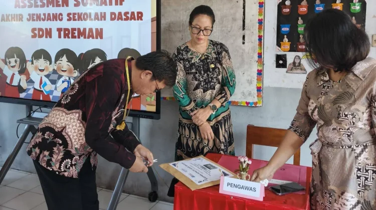SDN Treman Gelar Asesmen Sumatif Akhir Jenjang
