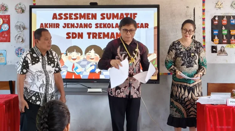 SDN Treman Gelar Asesmen Sumatif Akhir Jenjang