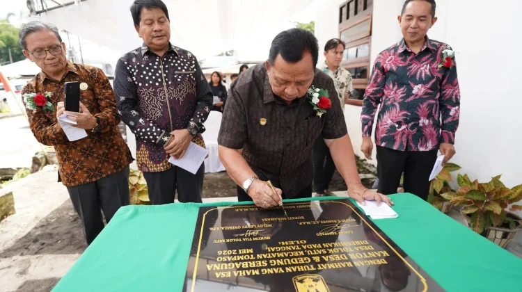 Moment Peresmian Kantor Desa dan Gedung Serbaguna Desa Tolok Minahasa