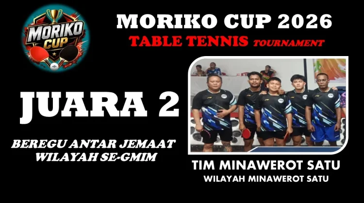 Moriko Cup Cetak Unggulan di Cabor Tenis Meja Hapsa PKB GMIM Manado 2026