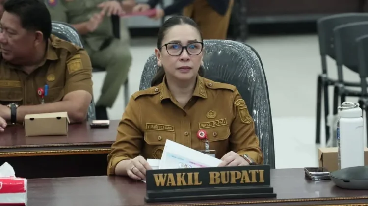 Moment Zoom Meeting Rakor Pengendalian Inflasi Pemkab Minahasa