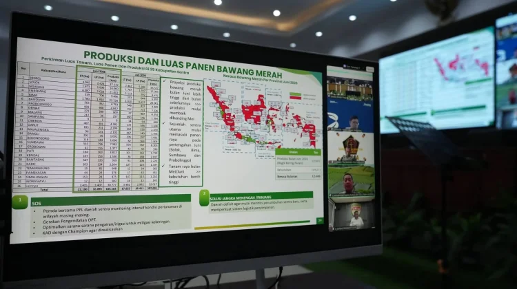 Moment Zoom Meeting Rakor Pengendalian Inflasi Pemkab Minahasa