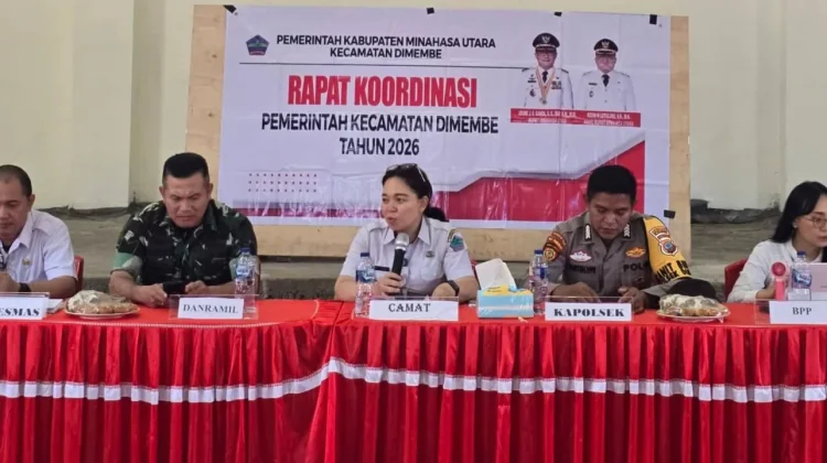 Bahas Program Kerja, Kecamatan Dimembe Gelar Rakor Bersama Para Hukum Tua