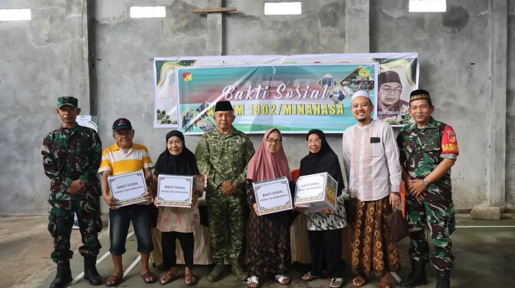 Haul Gus Dur, Kodim 1302/Minahasa Salurkan Tali Asih dan Layanan Kesehatan Gratis