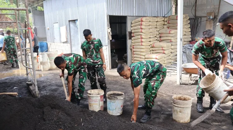 Bakti Sosial dan Karya Bakti Kodim 1302/Minahasa di Masjid Al-Muhajirin Tomohon