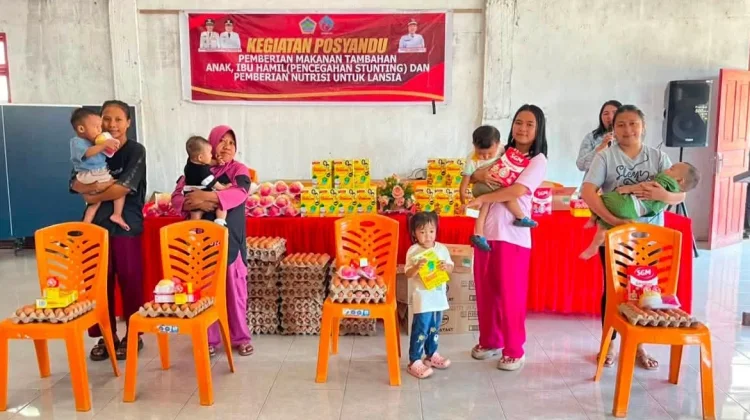 Pemdes Klabat Salurkan PMT bagi Anak 0-4 Tahun