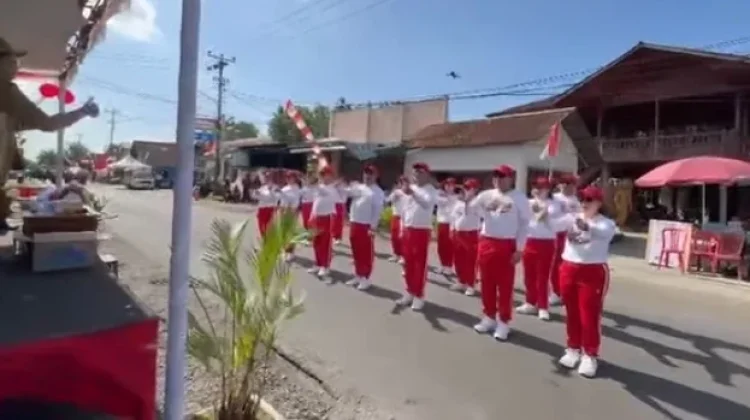 Kecamatan Dimembe Ikut Lomba Gerak Jalan Menyemarakan HUT RI ke 81 Tahun