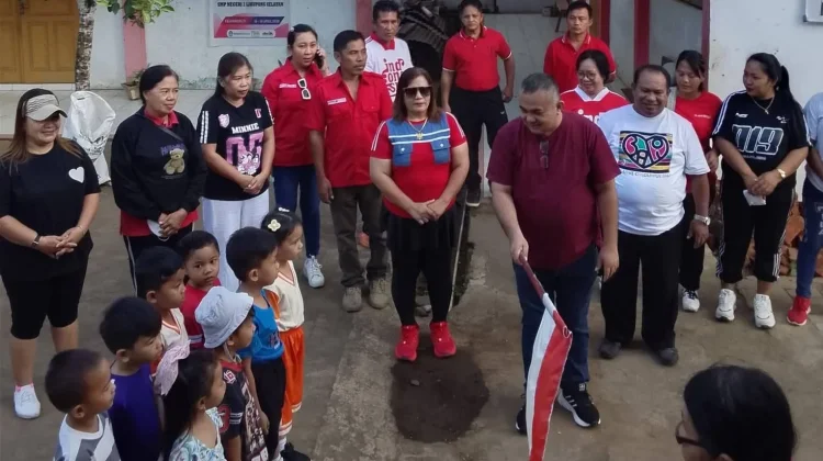 Sambut HUT RI ke 81, Pemdes Batu Liksel Gelar Jalan Sehat