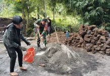 Jembatan Sungai Abuang di Wioi Dua Capai 43,25 Persen, Kodim 1302 Kawal Pembangunan