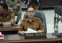 Moment Zoom Meeting Rakor Pengendalian Inflasi Pemkab Minahasa