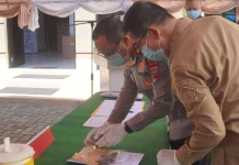 Moment Pemusnahan Barang Bukti di Bitung