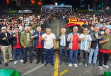 Kemeriahan Nobar Kebangsaan Piala Dunia Bersama Forkopimda Sulut