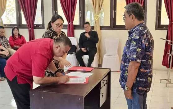 Serah Terima Jabatan Camat Dimembe