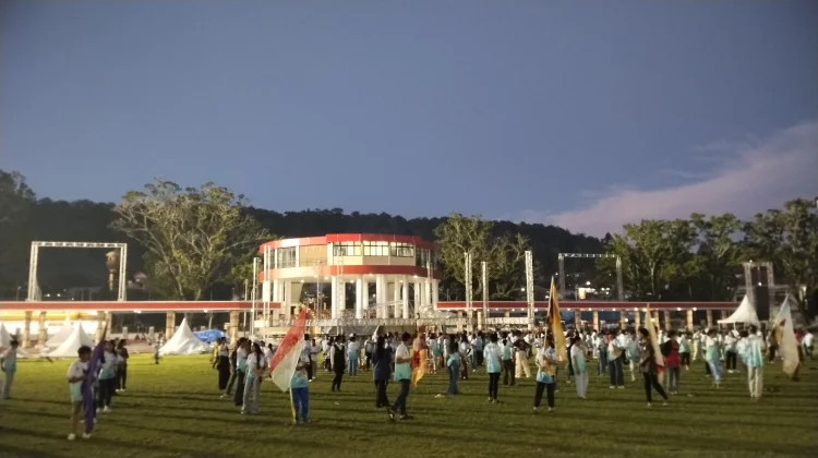 Ratusan Pendukung Acara Ikuti Gladi Perdana Pembukaan Pesparawi Nasional XIV