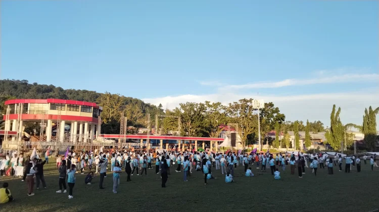 Ratusan Pendukung Acara Ikuti Gladi Perdana Pembukaan Pesparawi Nasional XIV