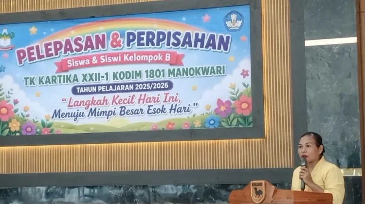 Pelepasan siswa Kelompok B TK Kartika XXII-1 Kodim 1801 Manokwari
