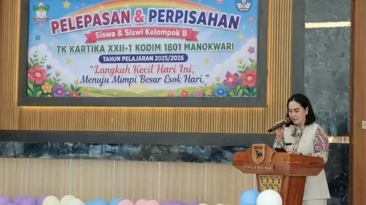 Pelepasan siswa Kelompok B TK Kartika XXII-1 Kodim 1801 Manokwari