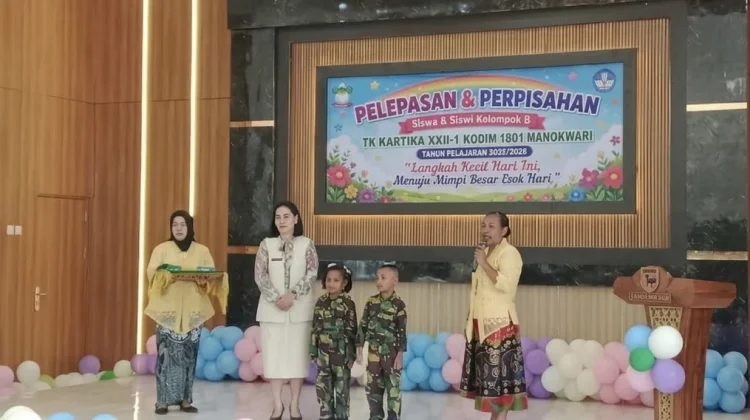 Pelepasan siswa Kelompok B TK Kartika XXII-1 Kodim 1801 Manokwari