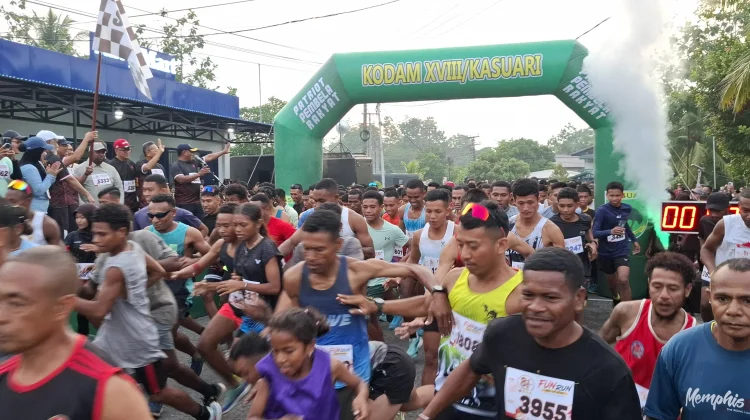 Fun Run 5 Km Meriahkan HUT ke-81 TNI di Manokwari