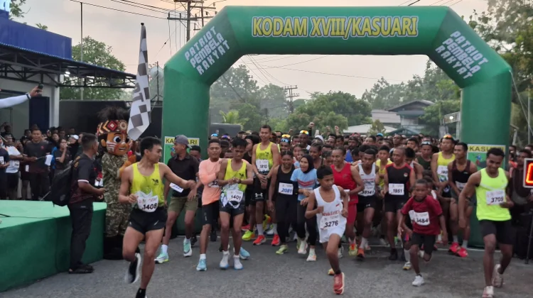 Fun Run 5 Km Meriahkan HUT ke-81 TNI di Manokwari