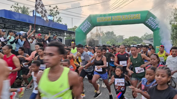 Fun Run 5 Km Meriahkan HUT ke-81 TNI di Manokwari