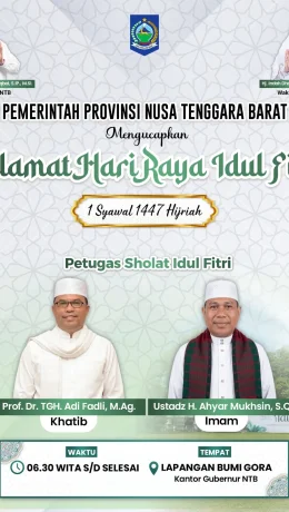 Pemprov NTB Gelar Salat IdulFitri 1447 H di Lapangan Bumi Gora