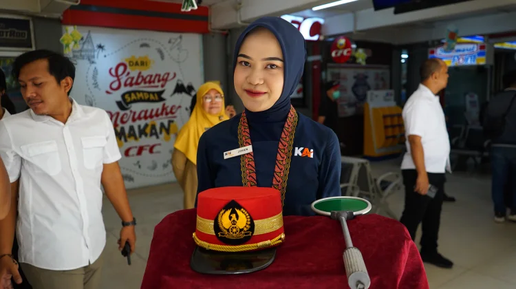 Pelepasan Mudik Gratis Sumatera Utara di Stasiun Kereta Api Medan