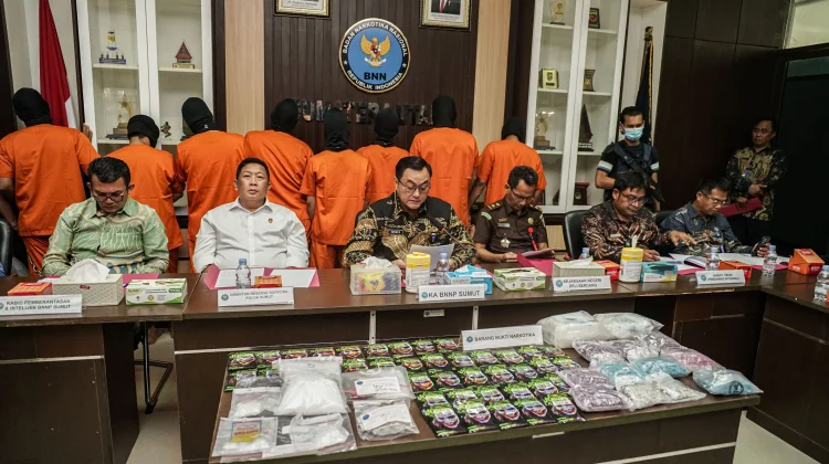 BNNP Sumut Musnahkan Barang Bukti Narkotika Hasil Operasi Saber Bersinar 2026