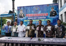 BNNP Sumut Musnahkan Barang Bukti Narkotika Hasil Operasi Saber Bersinar 2026